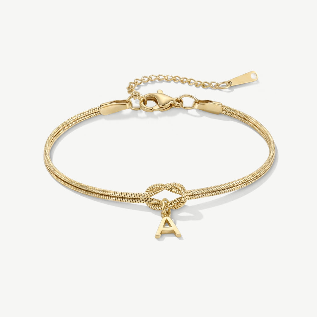Initiaal Knoop Armband