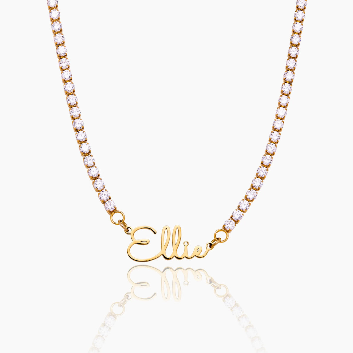 Signature Naam Tennisketting