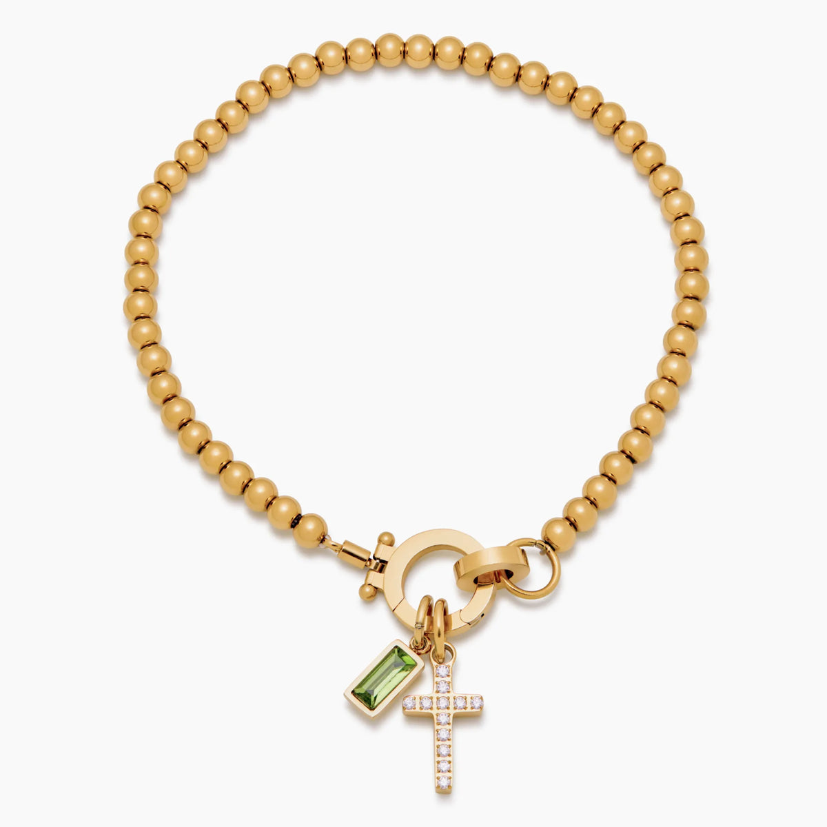 Geboortesteen Kruisje Armband